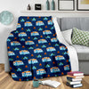 Camper Pattern Camping Themed No 3 Print Fleece Blanket