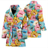 Donut Pattern Print Design DN01 Women Bathrobe