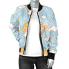 Angel Pattern Print Design 05 Women's Bomber Jacket