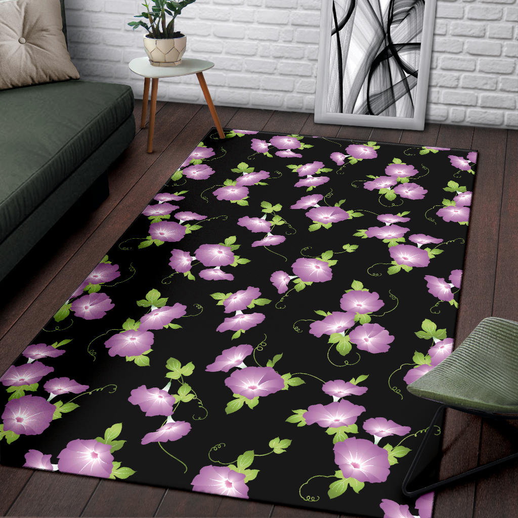 Morning Glory Pattern Print Design MG02 Area Rugs