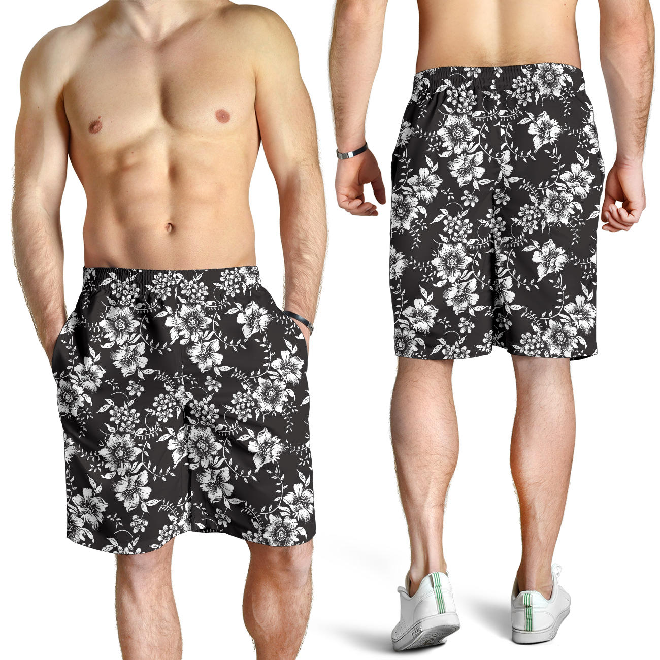 Gerberas Pattern Print Design GB02 Mens Shorts
