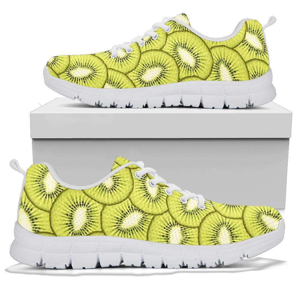 Kiwi Pattern Print Design KW07 Sneakers White Bottom Shoes