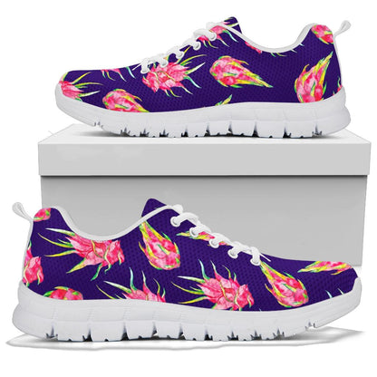 Dragonfruit Pattern Print Design DF02 Sneakers White Bottom Shoes