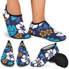 Hibiscus Pattern Print Design HB030 Aqua Water Shoes