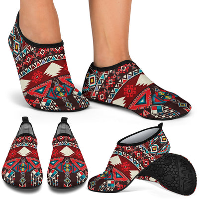 Tribal Aztec Indians native american Aqua Water Shoes