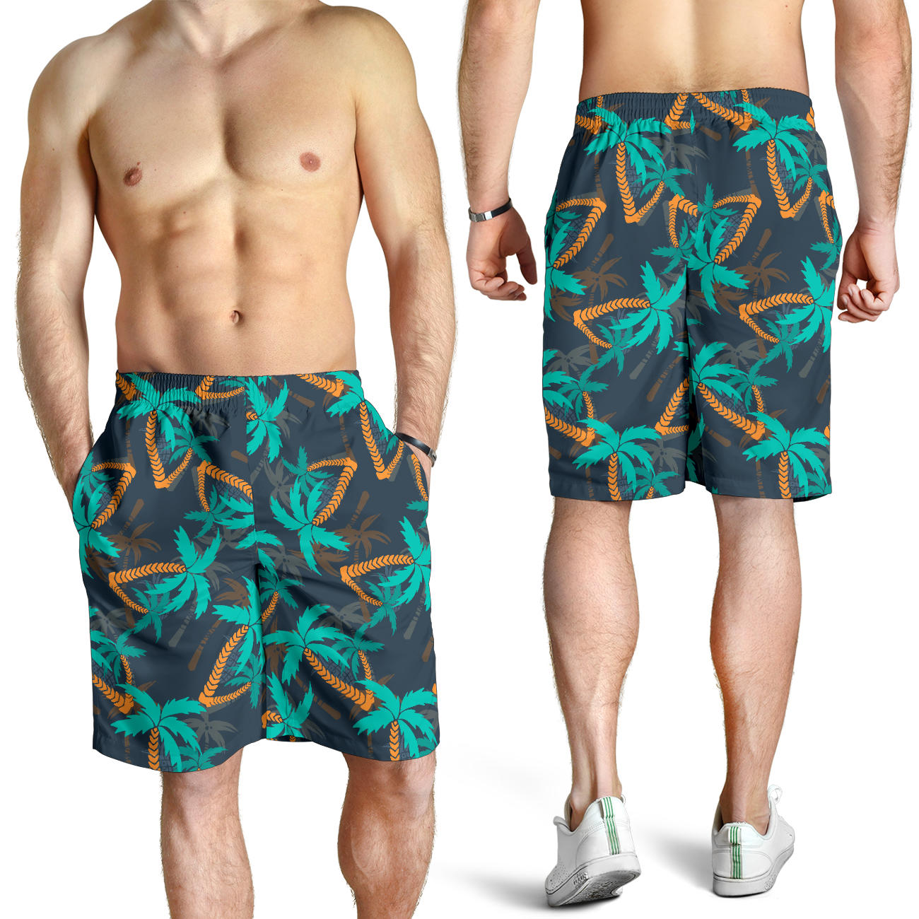 Palm Tree Pattern Print Design PT01 Mens Shorts