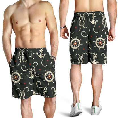 Nautical Anchor Pattern Mens Shorts