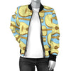 Acoustic Guitar Pattern Print Design 03 Women's Bomber Jacket