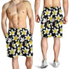 Yellow Plumeria Hawaiian Flowers Mens Shorts