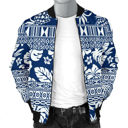 Hawaiian Themed Pattern Print Design H020 Men Bomber Jacket