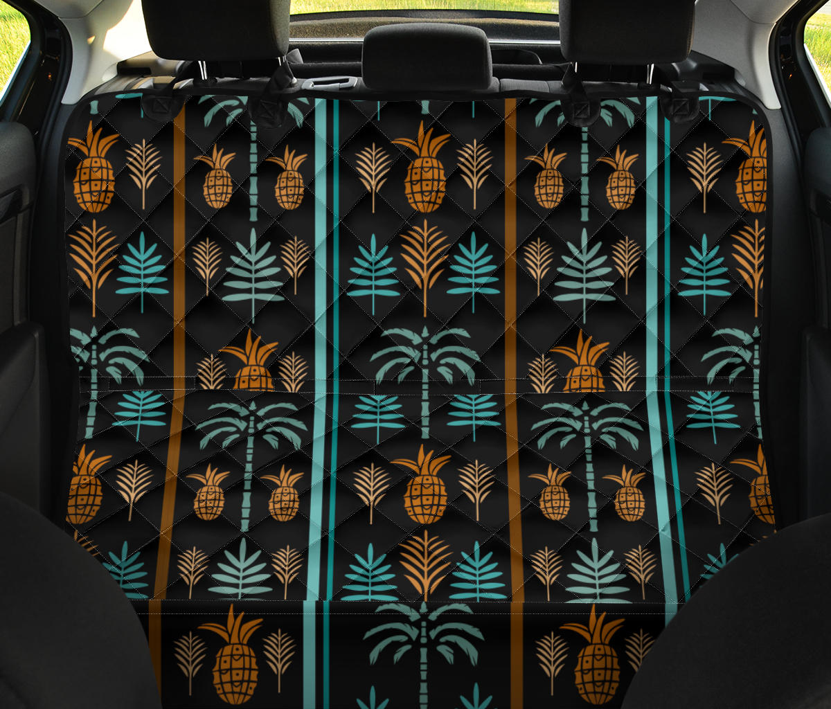 Hawaiian Themed Pattern Print Design H023 Rear Dog  Seat Cover