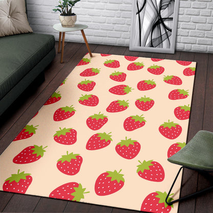 Strawberry Pattern Print Design SB02 Area Rugs