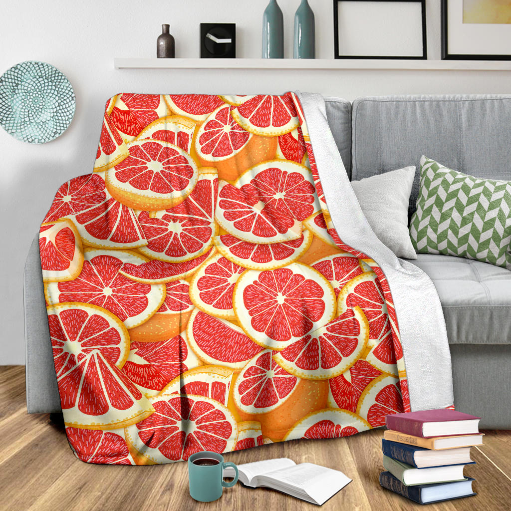 Grapefruit Pattern Print Design GF02 Fleece Blanket