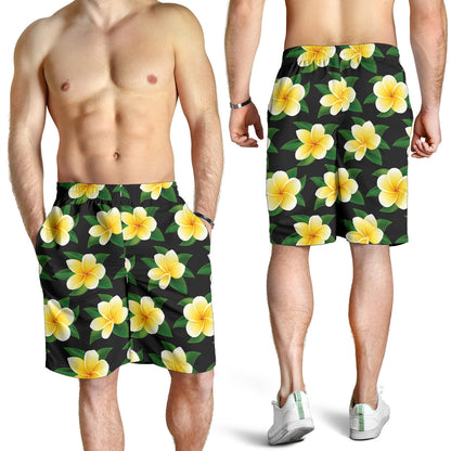 Plumeria Pattern Print Design A03 Mens Shorts