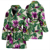 Magnolia Pattern Print Design MAG07 Women Bathrobe