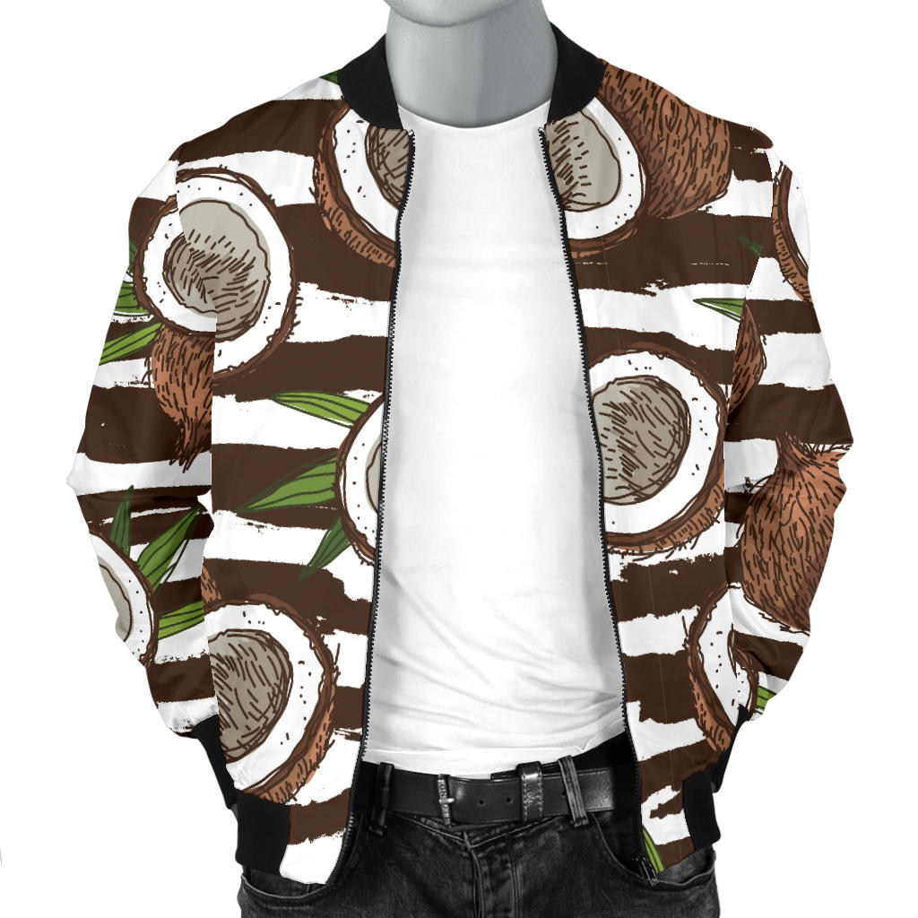Coconut Pattern Print Design CN04 Men Bomber Jacket
