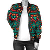 Aztec Pattern Print Design 04 Women's Bomber Jacket