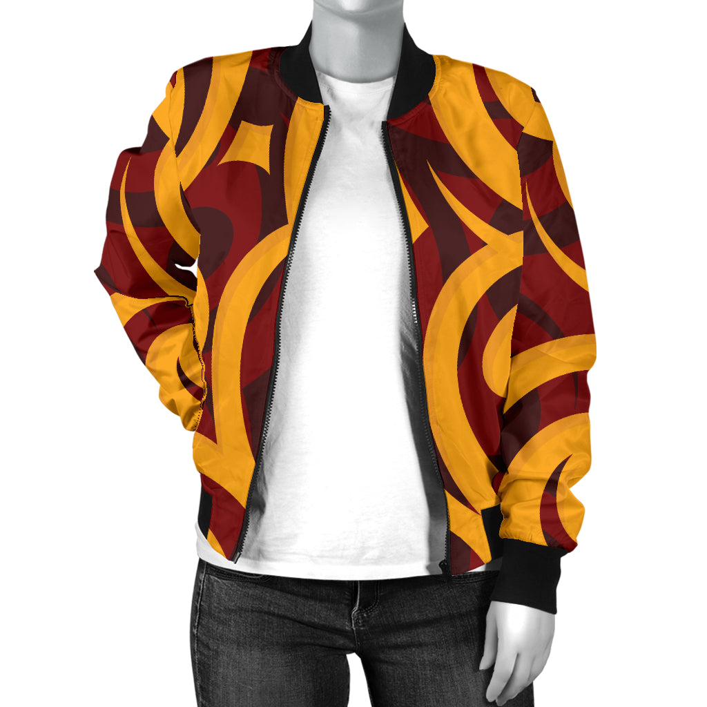 Maori Pattern Print Design 02 Women's Bomber Jacket