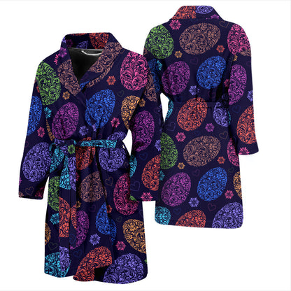Easter Eggs Pattern Print Design RB012 Men Bathrobe