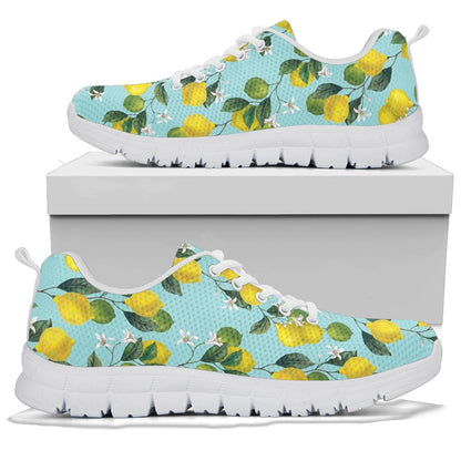Lemon Pattern Print Design LM05 Sneakers White Bottom Shoes