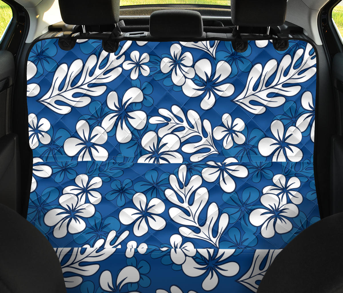 Plumeria Pattern Print Design PM015 Rear Dog  Seat Cover