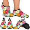 Daisy Pattern Print Design DS05 Aqua Water Shoes