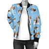 Beagle Pattern Print Design 03 Women's Bomber Jacket