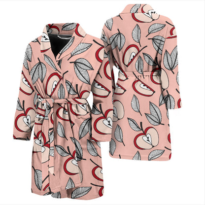 Apple Pattern Print Design AP04 Men Bathrobe