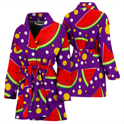 Watermelon Pattern Print Design WM010 Women Bathrobe