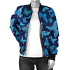 Butterfly Pattern Print Design 03 Women's Bomber Jacket