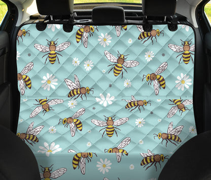 Bee Pattern Print Design BEE010 Rear Dog  Seat Cover