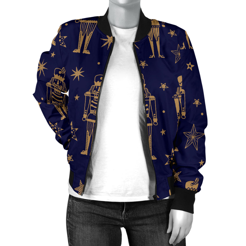 Nutcracker Pattern Print Design A05 Women's Bomber Jacket