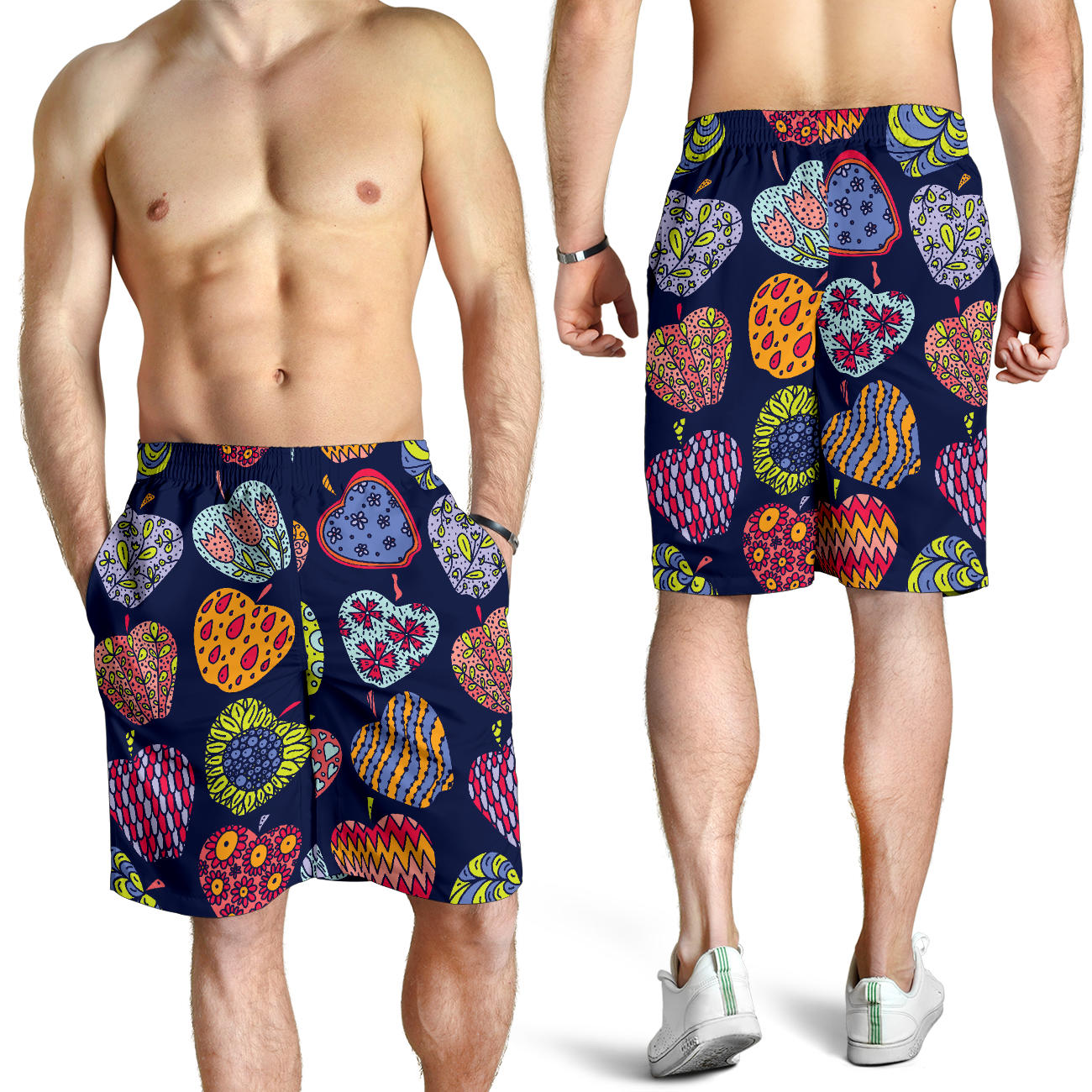 Apple Pattern Print Design AP05 Mens Shorts