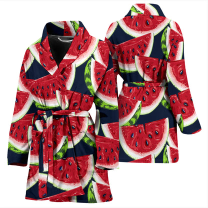 Watermelon Pattern Print Design WM011 Women Bathrobe