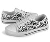 Polynesian Traditional Tribal White Bottom Low Top Shoes