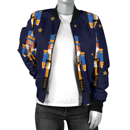 Nutcracker Pattern Print Design A04 Women's Bomber Jacket