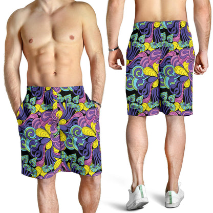 Psychedelic Pattern Print Design A04 Mens Shorts