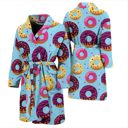 Donut Pattern Print Design DN07 Men Bathrobe