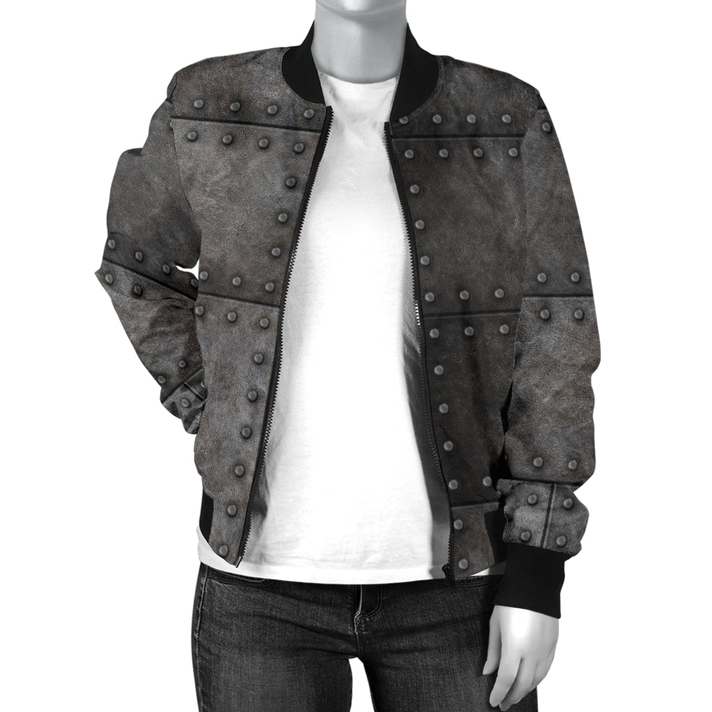 Armor Pattern Print Design 02 Women's Bomber Jacket