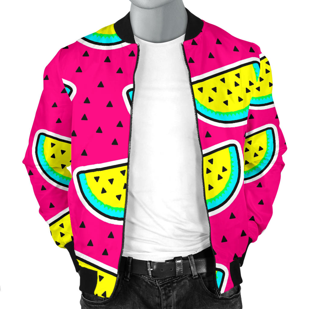 Watermelon Pattern Print Design WM04 Men Bomber Jacket
