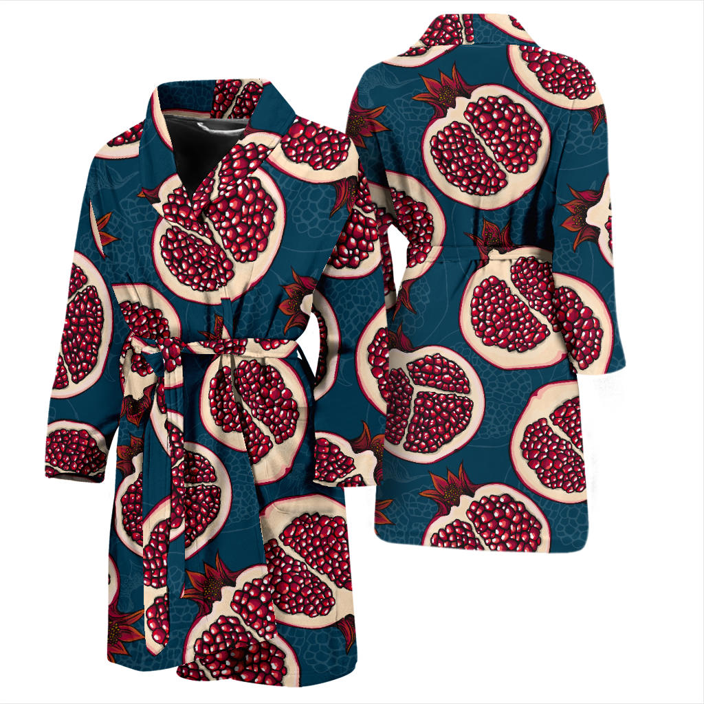 Pomegranate Pattern Print Design PG02 Men Bathrobe