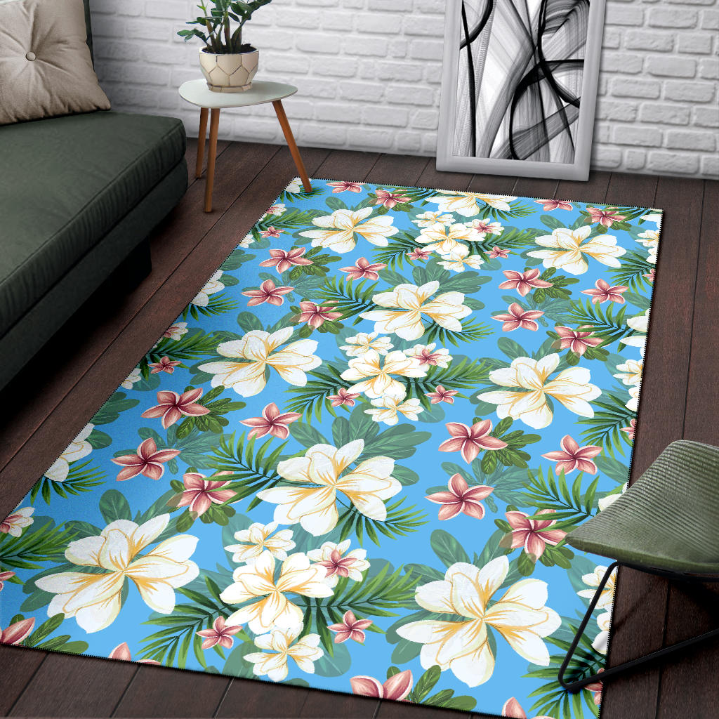 Plumeria Pattern Print Design PM028 Area Rugs
