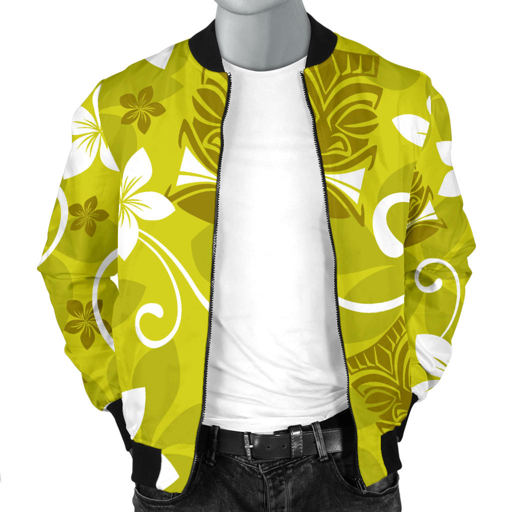 Hawaiian Themed Pattern Print Design H019 Men Bomber Jacket