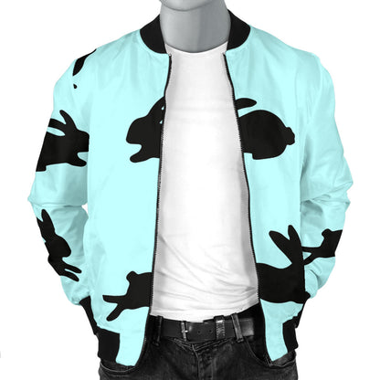 Rabbit Pattern Print Design RB010 Men Bomber Jacket