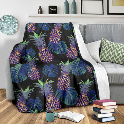 Pineapple Pattern Print Design PP04 Fleece Blanket