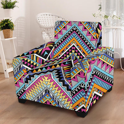 Multicolor zigzag Tribal Aztec Armchair Slipcover