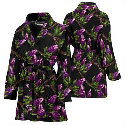 Magnolia Pattern Print Design MAG010 Women Bathrobe