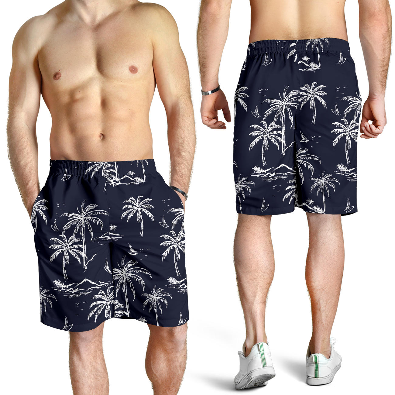 Pacific island Pattern Print Design A02 Mens Shorts