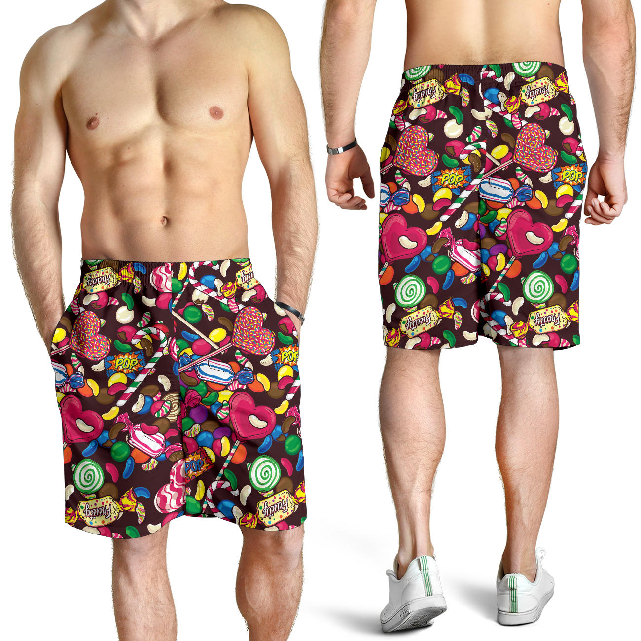 Candy Pattern Print Design CA02 Mens Shorts
