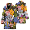 Plumeria Pattern Print Design PM03 Women Bathrobe